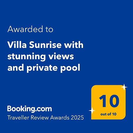 Villa Sunrise With Stunning Views And Private Pool Katokhórion Exterior foto